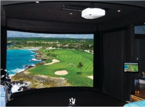 High end golf simulator